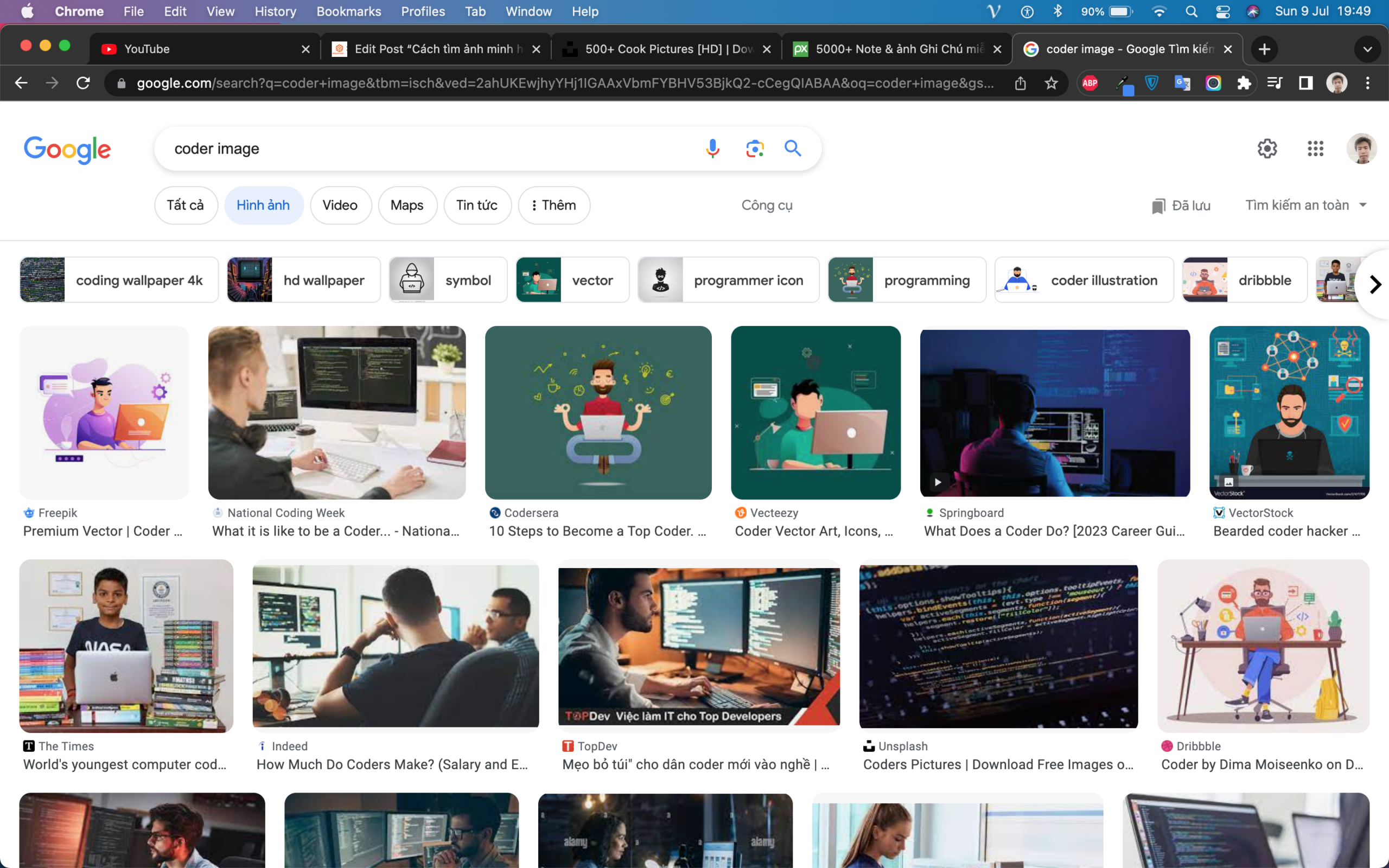 Tìm ảnh minh họa trên google Image