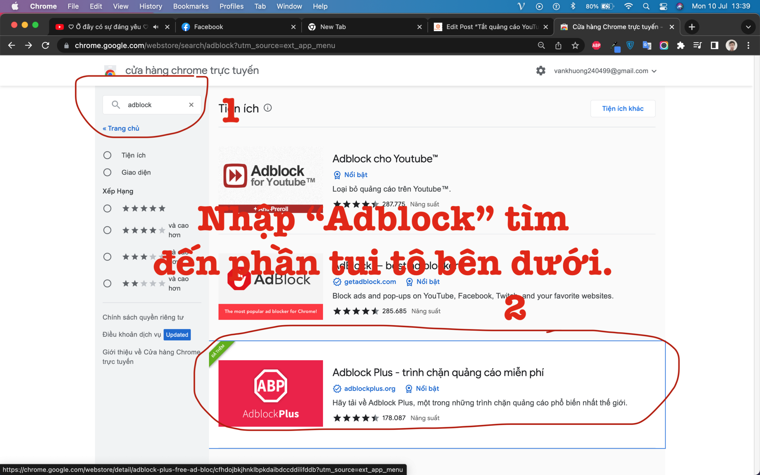 Tìm adblock