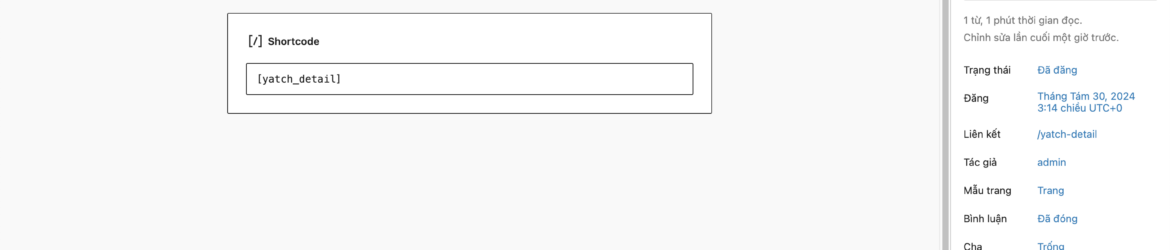 Short code yatch_detail thì làm thế nào Phần 1