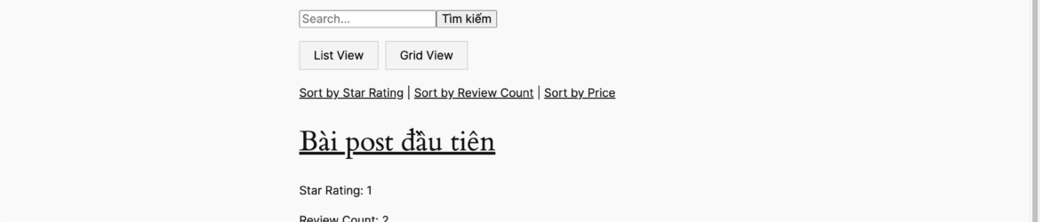 Thêm chức năng sắp xếp, tìm kiếm cho plugin wordpress phần 2